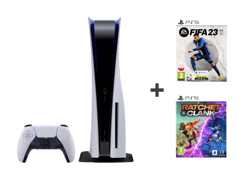 Sony PlayStation 5 + FIFA 23 + Ratchet & Clank Rift Apart